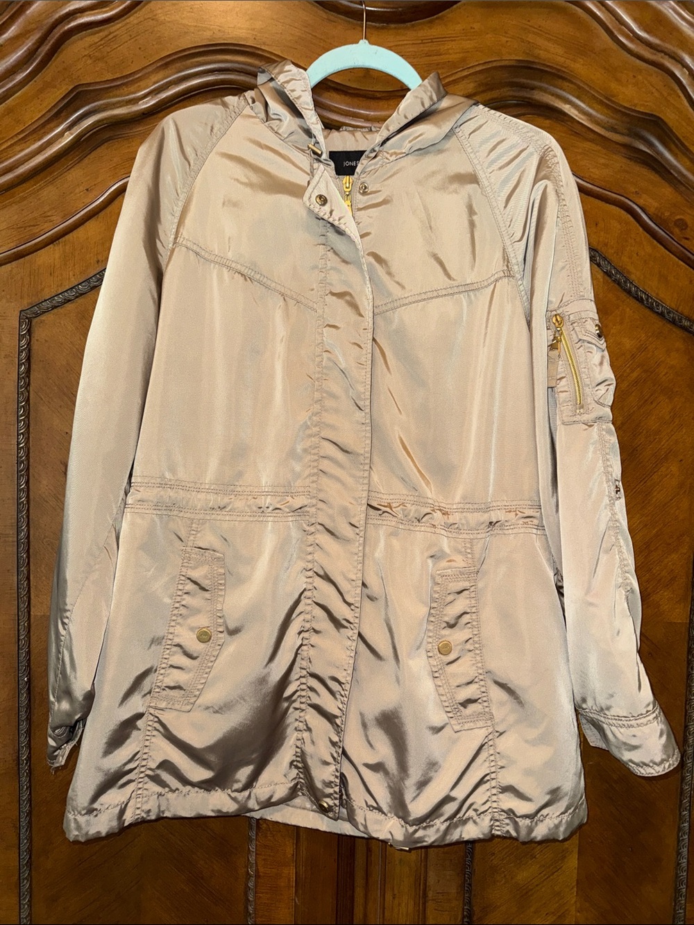 Calvin Klein Light Beige Hooded Utility Jacket